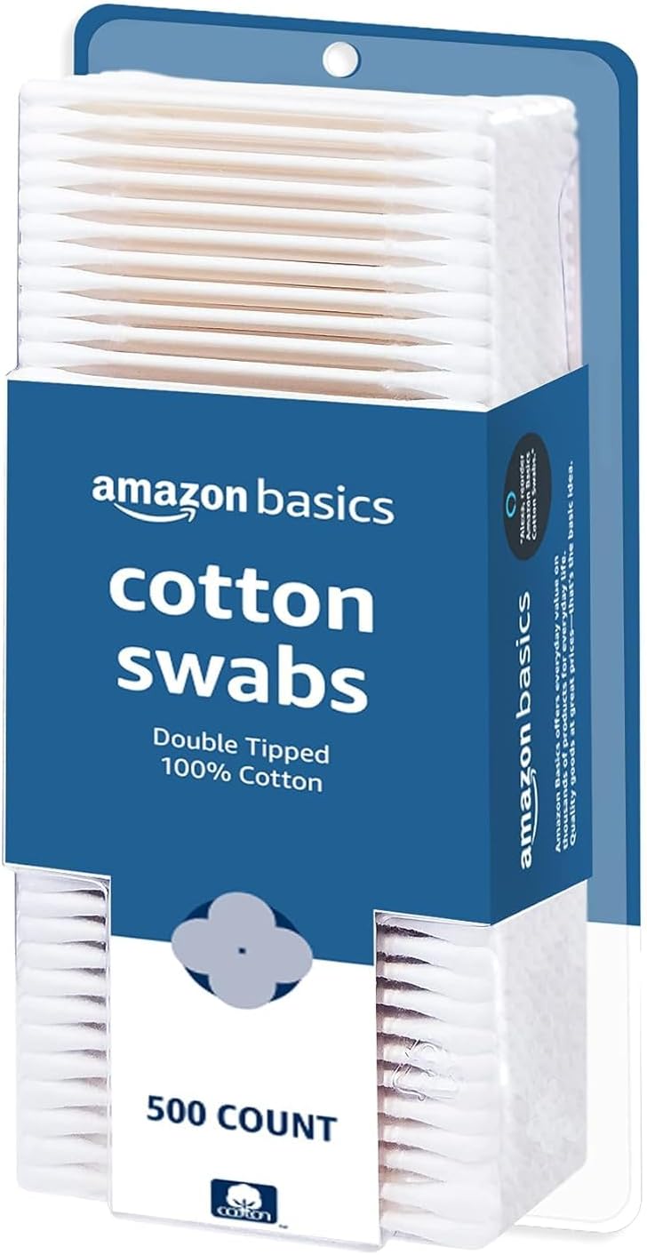 Amazon Basics Cotton Swabs 500 Count