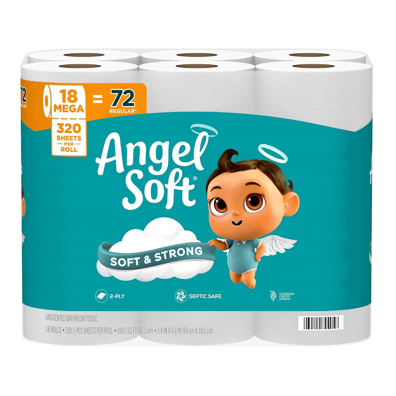 Angel Soft Toilet Paper 18 Jumbo Rolls